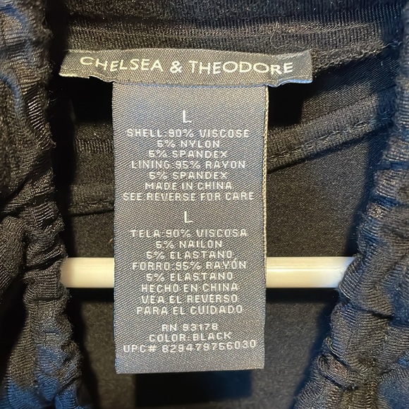 Chelsea & Theodore Black Cowl Neck Top - Picture 4 of 5